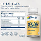 SOLARAY Total Calm Advanced - Calming Complex with Adaptogenic Herbs and Vitamin B12
