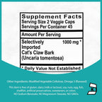 Uña de Gato (Uncaria Tomentosa) 500mg - Cápsulas Kosher - Suplemento Natural