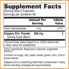 Baar Nature's Blessing Olmo Resbaladizo (Slippery Elm) Cápsulas, 400 mg, 100 unidades