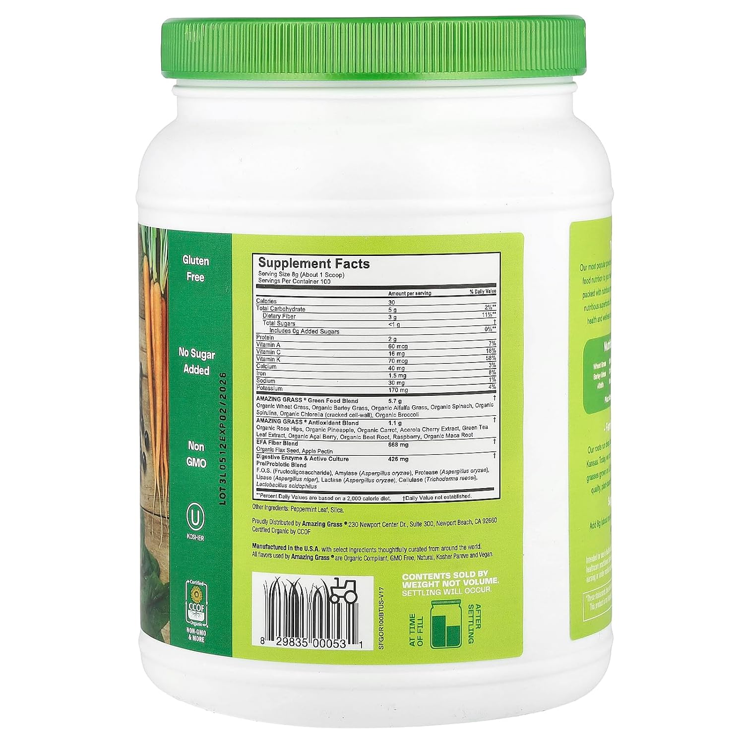 Amazing Grass Green SuperFood Original, 800 g