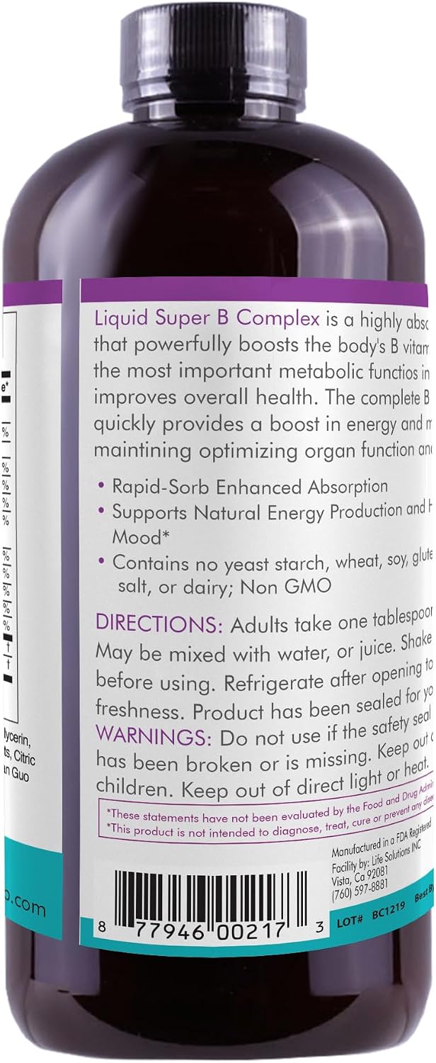 Life Solutions Liquid Super B Complex - 946 ml (32 oz)