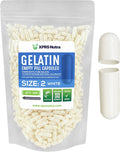 XPRS Nutra Cápsulas Vacías de Gelatina Tamaño 2 - 500 Unidades - Cápsulas de Gelatina Bovinas para Rellenar Suplementos