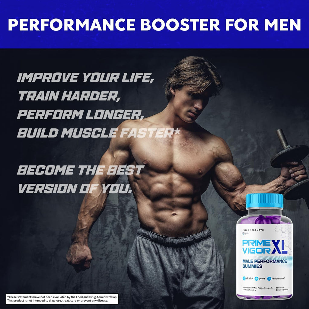 Prime Vigor XL Gummies (3 Paquete) - 180 Gomitas