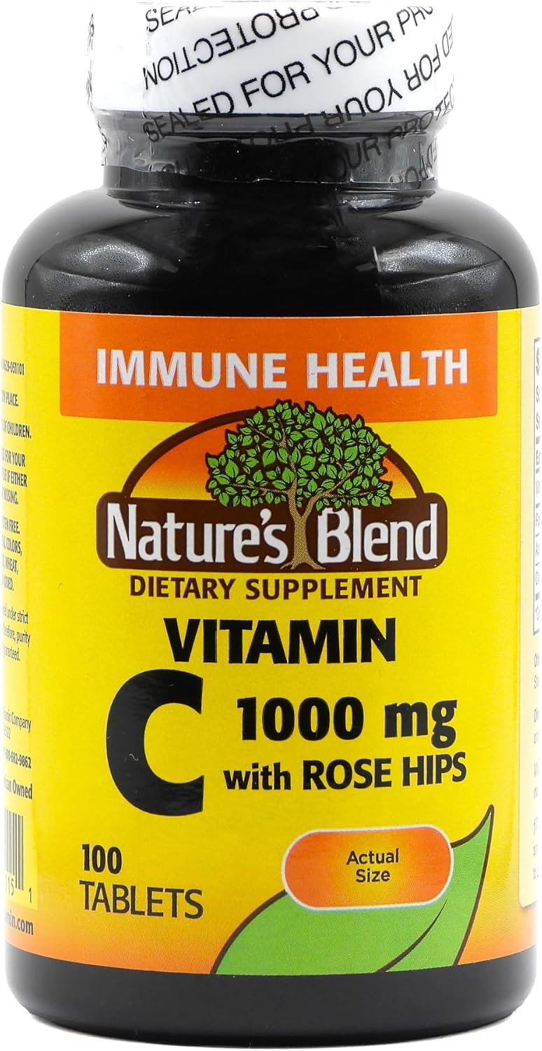 Nature's Blend Vitamina C 1000mg con Escaramujo - 100 Tabletas