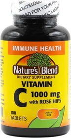 Nature's Blend Vitamina C 1000mg con Escaramujo - 100 Tabletas