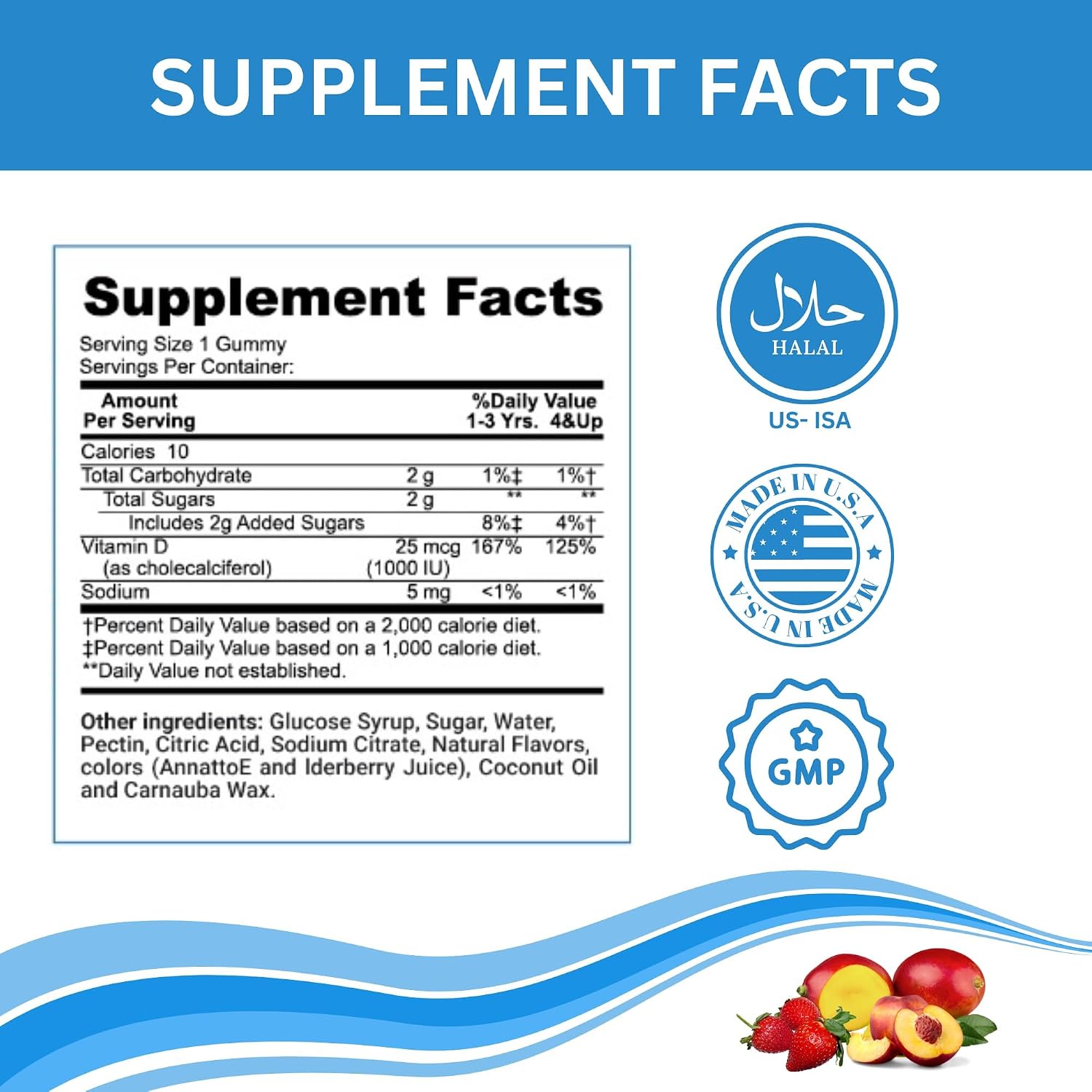 Greenfield Nutritions Vitamina D3 para Niños – 1000 UI – 90 Gominolas | Suplemento de Vitamina D masticable para niños, Apoya Huesos y Sistema Inmunológico | No-GMO, Sin Gelatina, Sin Gluten
