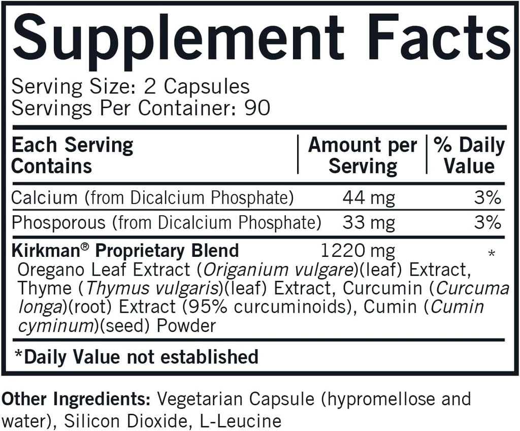 Kirkman CD-Herbal - Hipoalergénico - 180 Cápsulas Vegetales