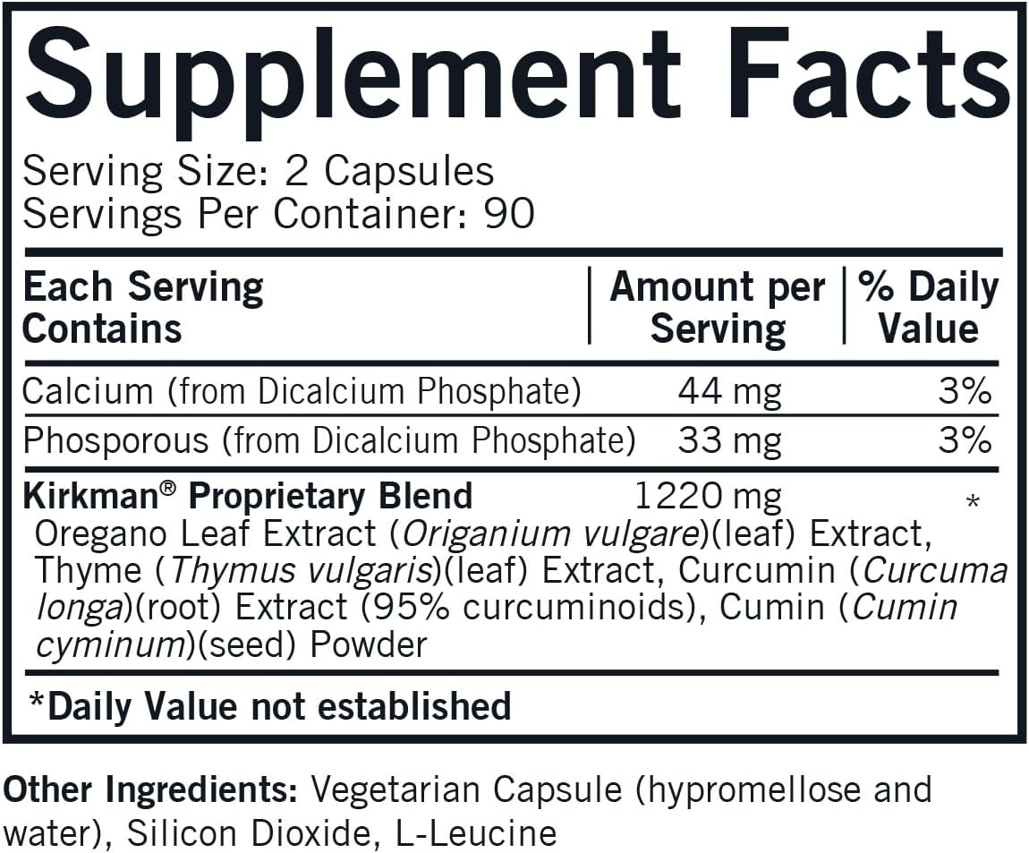 Kirkman CD-Herbal - Hipoalergénico - 180 Cápsulas Vegetales