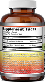 Amazing Formulas Vitamina C con Escaramujo 1000 mg, 240 Comprimidos