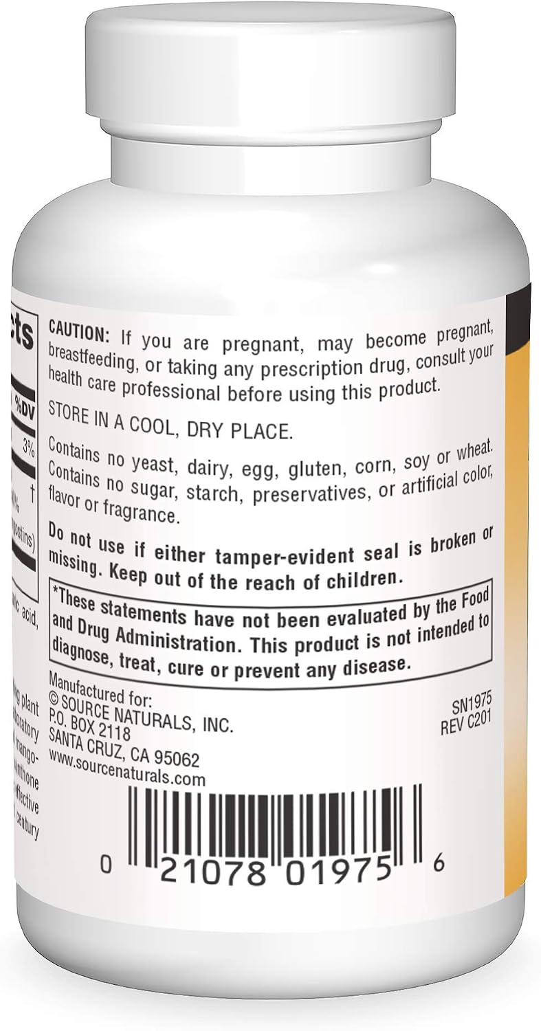 Source Naturals Mangostán 75 mg Xantonas - 120 Comprimidos