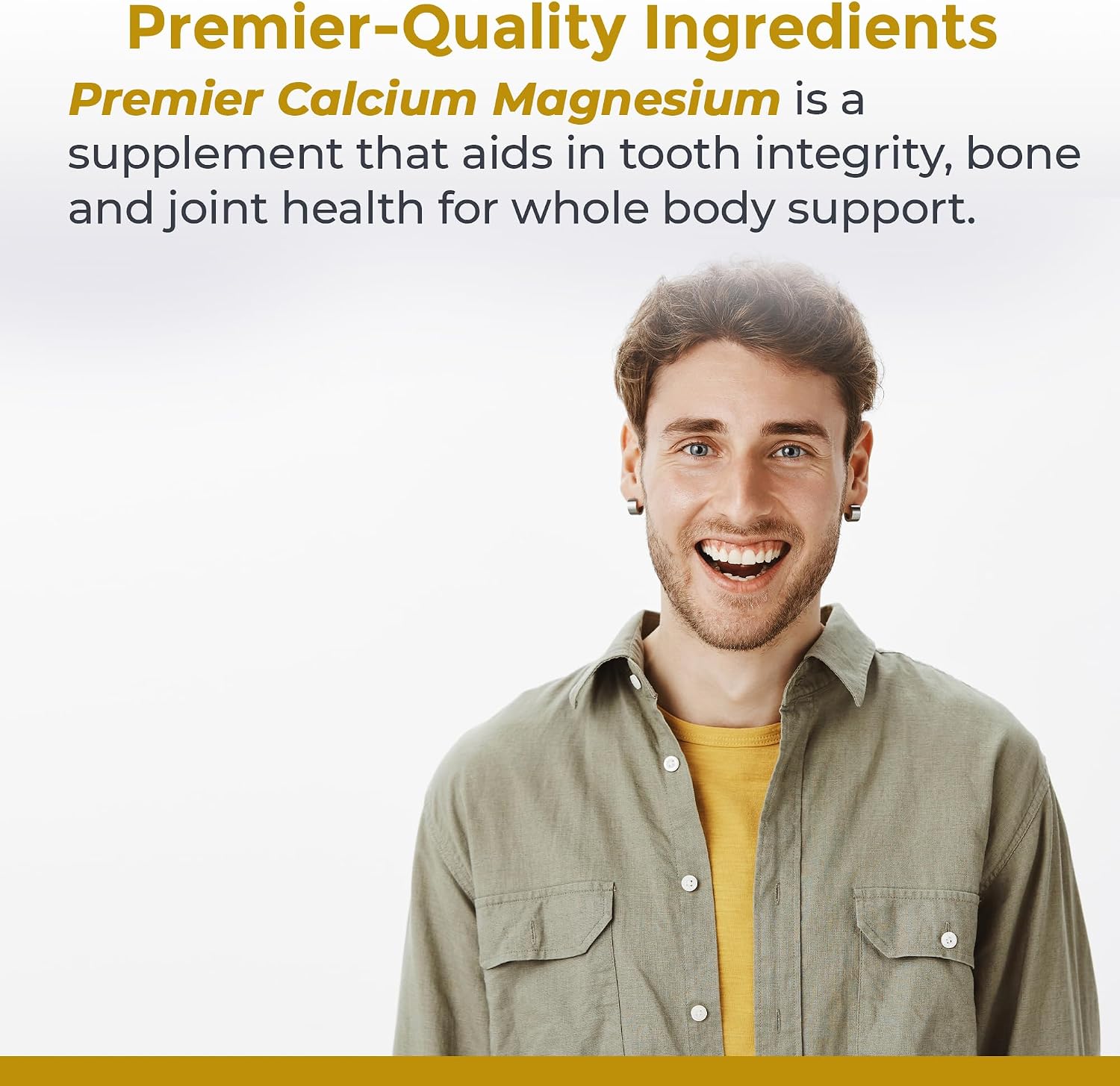 Premier Research Labs Calcio y Magnesio en Polvo - Polvo de Calcio Coral Natural para la Salud Ósea - 227 g