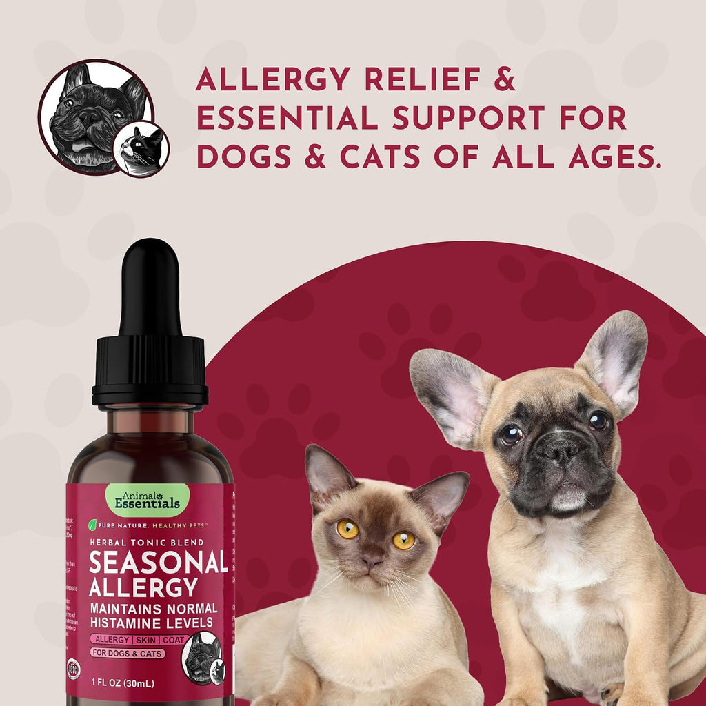 Animal Essentials Apoyo Estacional - Tintura Herbácea Orgánica para Perros y Gatos, 59 ml