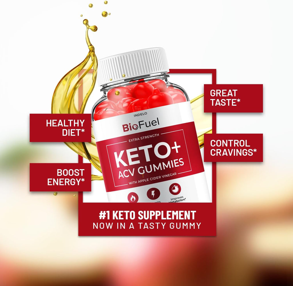 Bio Fuel Keto ACV Gummies – 3 Pack (180 Gominolas) – Fórmula Avanzada con Vinagre de Manzana