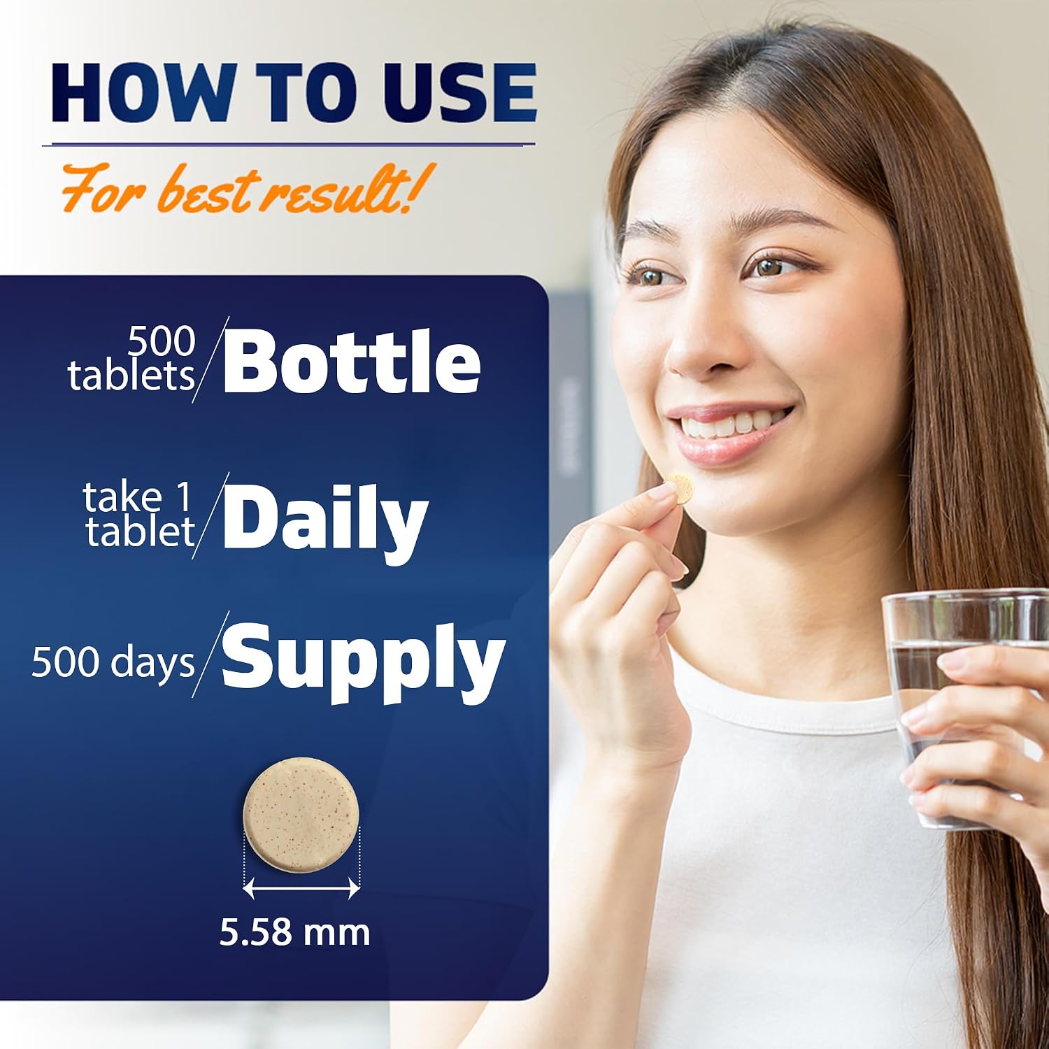 Vitamatic Ácido Fólico 400 mcg - 500 Comprimidos Vegetarianos - Vitamina B9