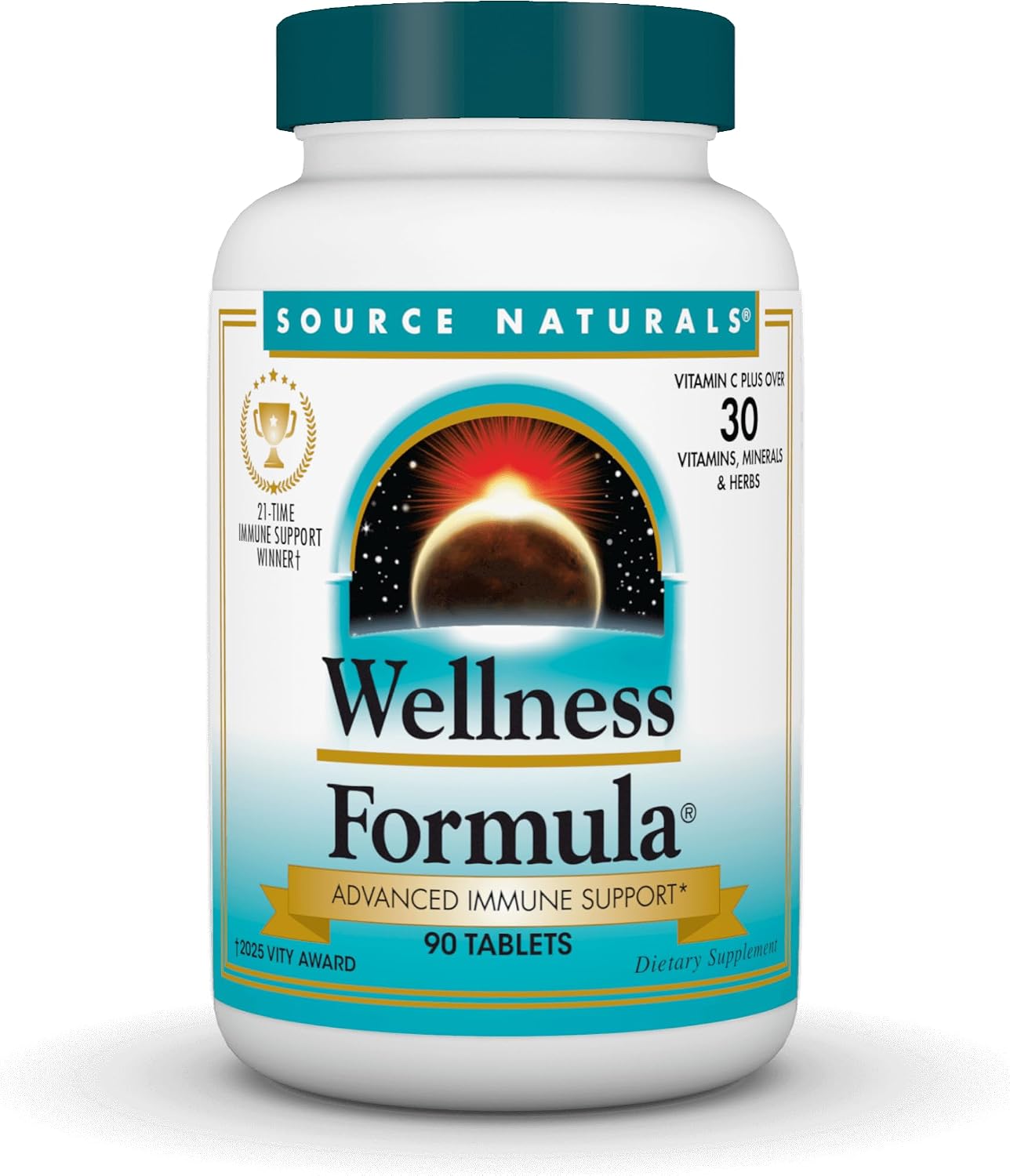 Source Naturals Wellness Formula - Complejo Multivitamínico y Defensa Herbal, 90 Comprimidos