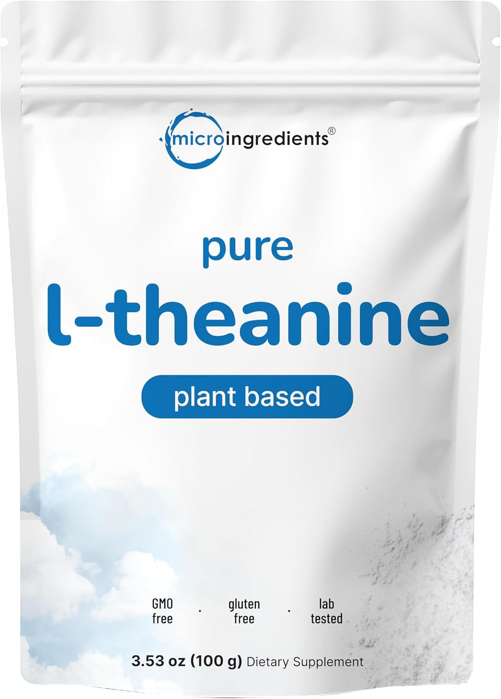 Pure L-Theanine Powder, 100 Grams (1 Year Supply), Filler Free, No GMOs and Vegan Friendly