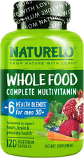 NATURELO Multivitamínico Completo para Hombres 50+ - 120 Cápsulas - Vegano - con Vitaminas, Minerales y Extractos Herbales Orgánicos