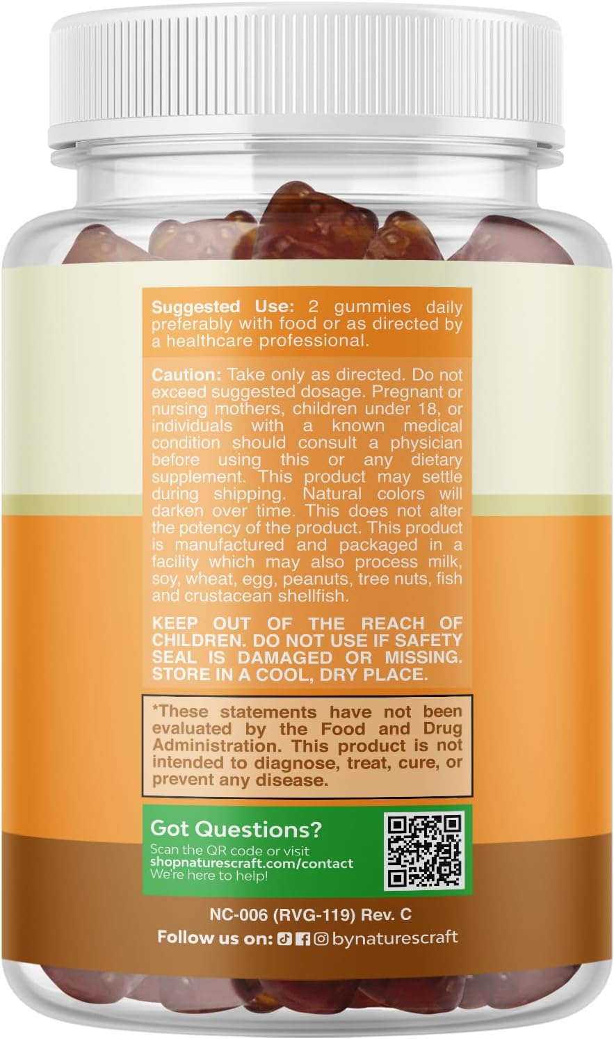 Natures Craft Gominolas de Irish Sea Moss - 90 Unidades