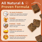 ZEBORA Probióticos para Perros - Masticables de Calabaza para Salud Digestiva e Inmunidad, 120 unidades