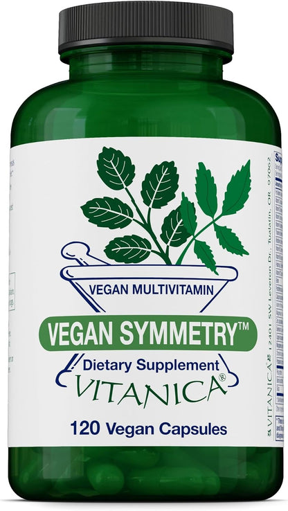 Vitanica Vegan Symmetry, Multivitamínico – Apoyo óseo: El calcio y el magnesio contribuyen al mantenimiento de los – Image 1