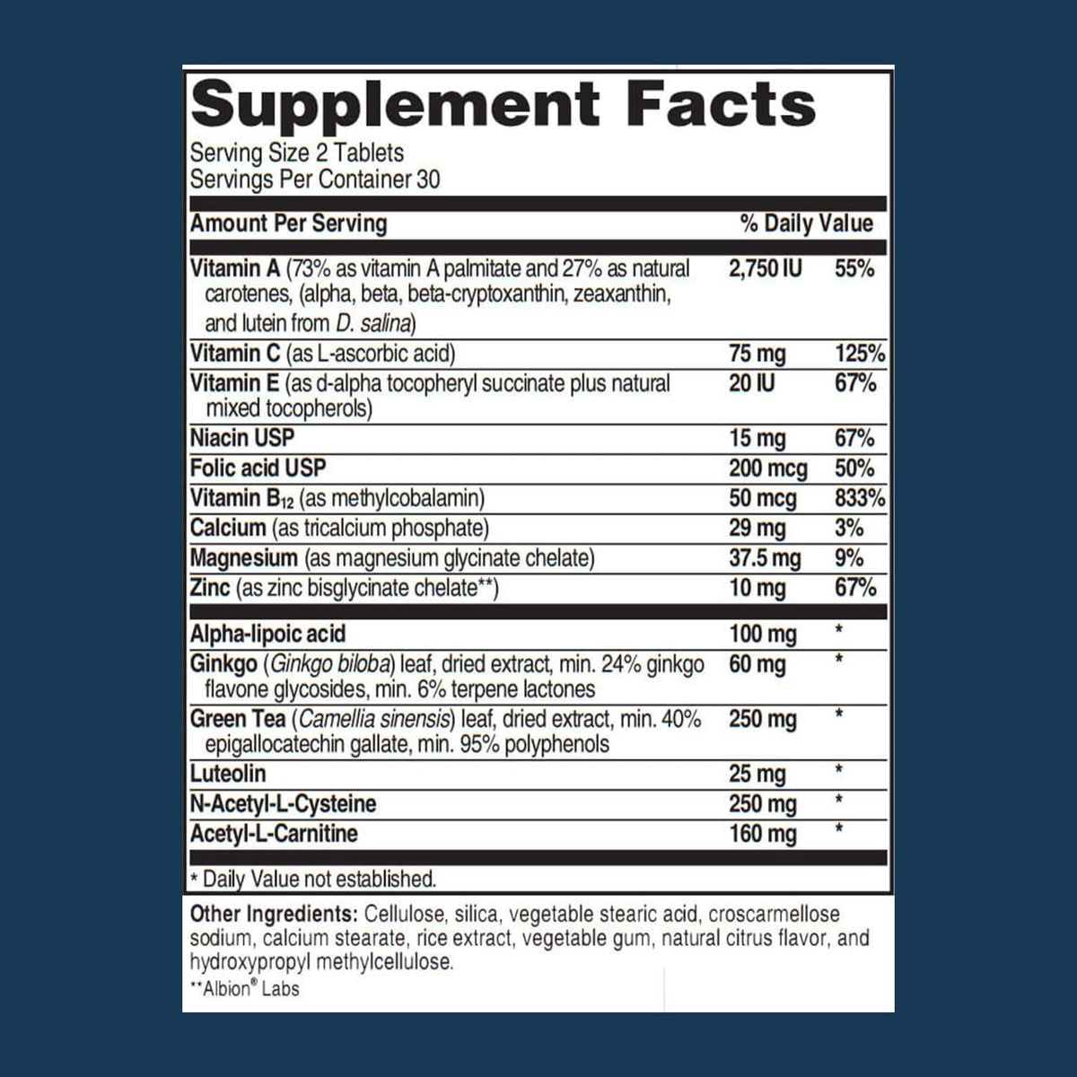 Advanced Bionutritionals Advanced Hearing – Vitamina A: contribuye al mantenimiento de la visión normal y al – Image 2