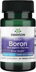 Swanson Boron de Albion - Boroganic Glycine - Suplemento para la Salud Ósea y Articular - 60 Cápsulas, 6mg cada una