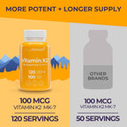 LongLifeNutri Vitamina K2 MK-7 100mcg – 120 Cápsulas Vegetales