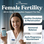 Eu Natural Conception for Her - Suplemento de Fertilidad para Mujeres con Myo-Inositol, Folato, Shatavari y Vitex - 120 Cápsulas Veganas