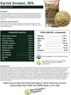New Country Organics | Pienso con 16% de Proteína para Cerdos en Crecimiento | Sin Soja | Ecológico y No Transgénico | 18 kg