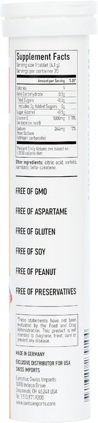 Swiss Imports Vitamina C Efervescente 1000 mg, 6 Paquetes, 120 Comprimidos