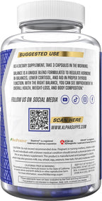 Alpha Balance - Apoyo hormonal y manejo del estrés con Inositol y Ashwagandha | 90 Cápsulas