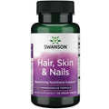 Swanson Hair, Skin & Nails – Suplemento de Belleza con MSM y Cola de Caballo (60 Comprimidos Veganos)