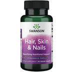 Swanson Hair, Skin & Nails – Suplemento de Belleza con MSM y Cola de Caballo (60 Comprimidos Veganos)