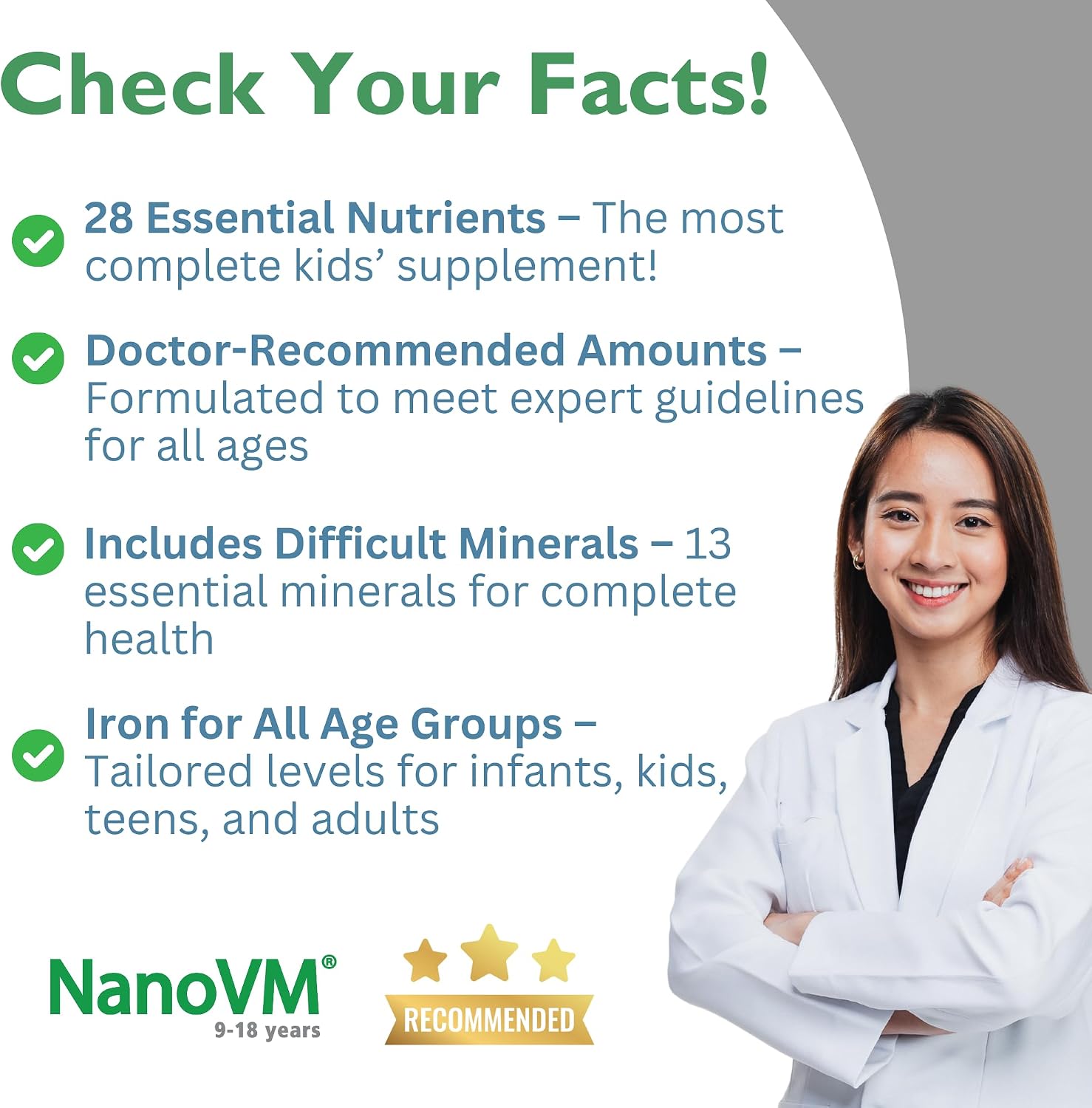 NanoVM Multivitamínico Infantil 9-18 Años Sin Alérgenos - 275g en Polvo