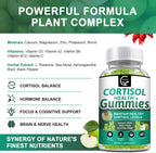 GORNVB Cortisol Gummies - Suplemento de Cortisol para Mujeres con Magnesio, Ashwagandha, Rhodiola, Fosfatidilserina, L-Teanina, Pimienta Negra, Vitamina C y B6 - Relajación, Enfoque, Sueño - Pack de 2