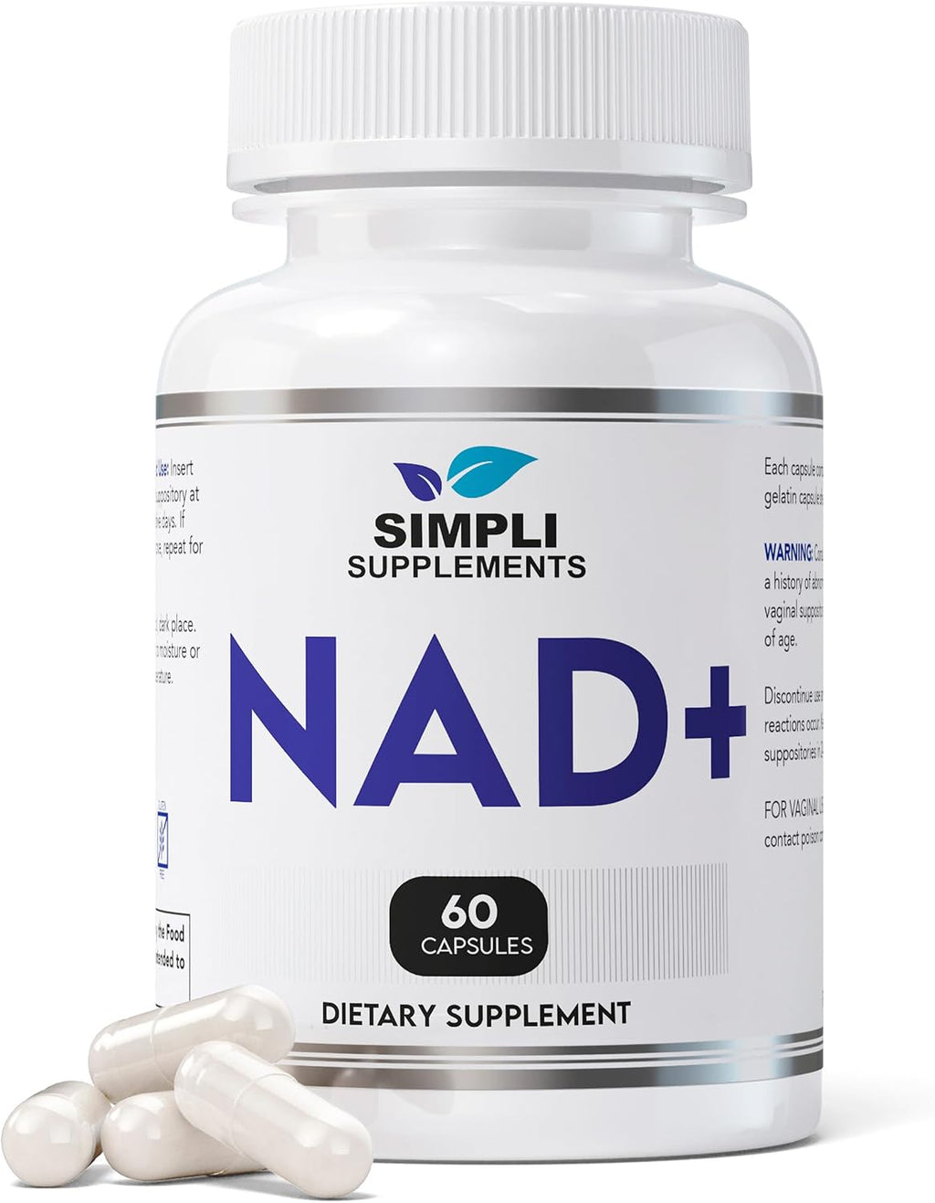 Suplemento de NAD 500 mg - Alternativa a NMN y Nicotinamida Ribósido - 60 Cápsulas