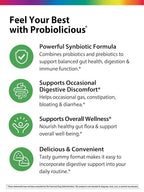 Rainbow Light Probiotic Gummies | 50 Gomitas | Simbiótico Avanzado con Prebiótico | para Hombres, Mujeres y Niños | Apoya la Salud Digestiva e Inmune