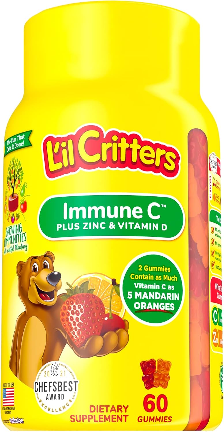 L'il Critters Gomitas Inmune C Plus Zinc y Vitamina D - 60 gomitas