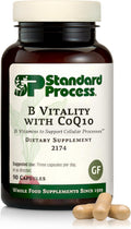 Standard Process B Vitality con CoQ10 - Complejo B con Riboflavina, Biotina y B12 - Vegano, sin Gluten - 90 Cápsulas (30 Servicios)