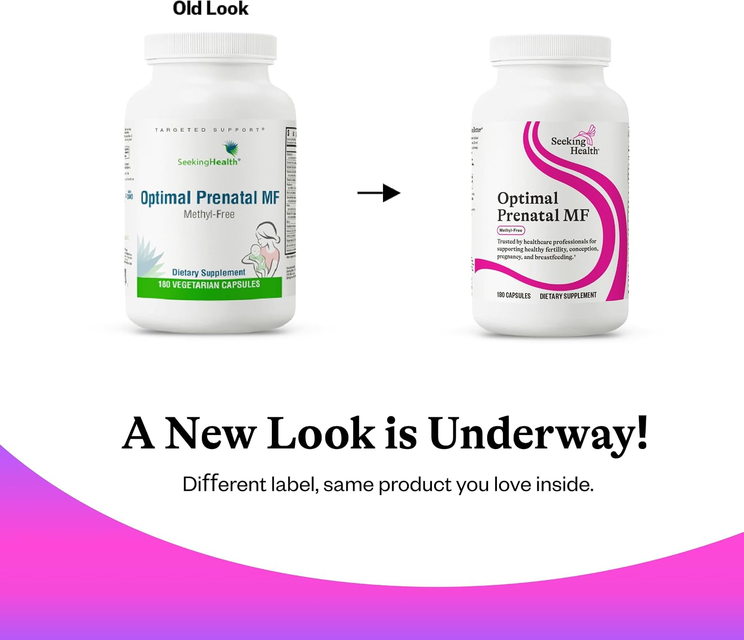Seeking Health Optimal Prenatal MF - Complemento prenatal con folato, vitamina A, jengibre y vitamina B12 - Apoyo digestivo e inmunitario (180 cápsulas)