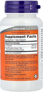 NOW Foods L-Teanina 100 mg, 90 cápsulas (Pack de 3)