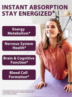 Vitamina B12 Sublingual 5000mcg - Metilcobalamina - 240 Comprimidos de Disolución Rápida - Sabor Melocotón Natural - Vegano, Sin Azúcar
