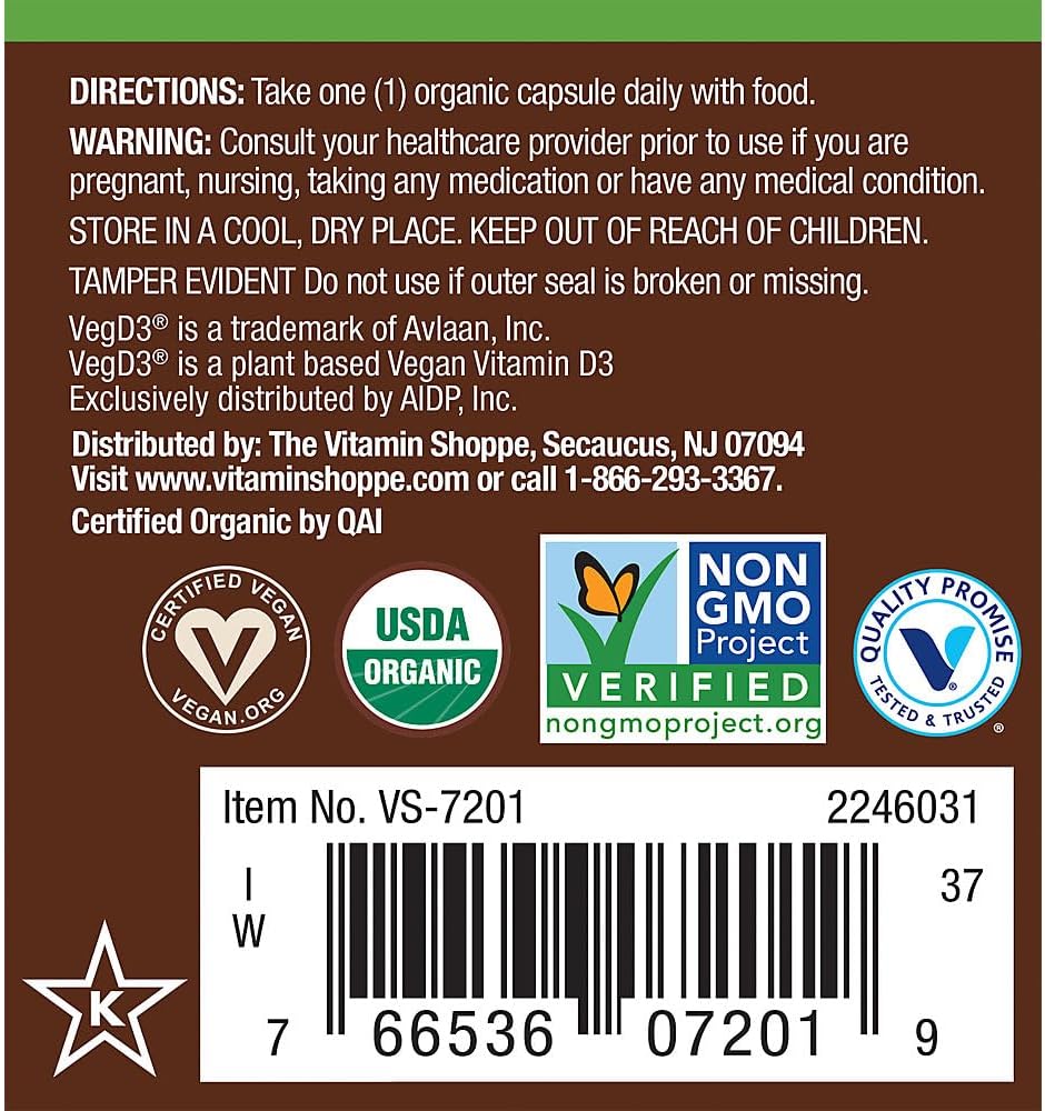 plnt Vitamina D3 50 mcg (2000 UI) – 60 Cápsulas Orgánicas
