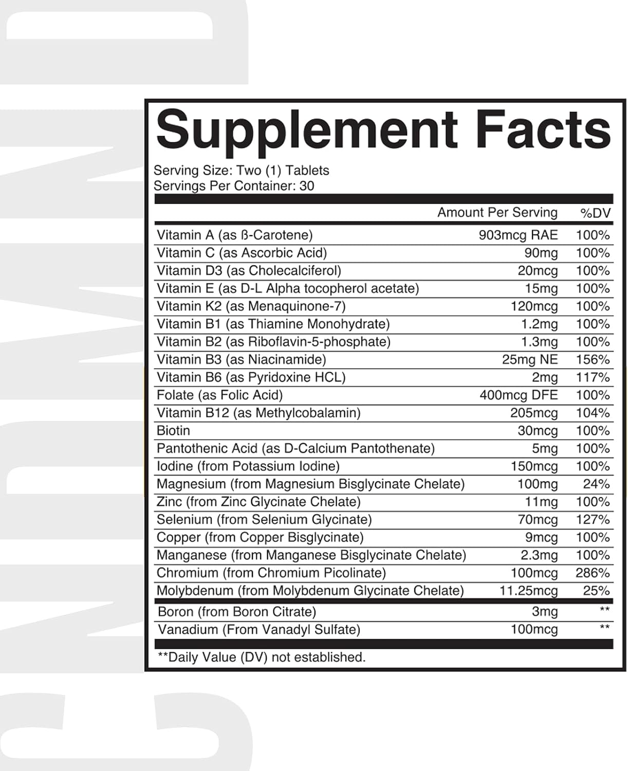 CONDEMNED Multivitamin para Hombres y Mujeres – Vitaminas y Minerales Esenciales – 60 Comprimidos