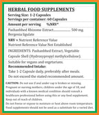 Pashanbhed Forte Cápsulas 500 mg - 60 Cápsulas Vegetales | Extracto de Bergenia Ligulata 10:1 | Suplemento Herbal Ayurvédico