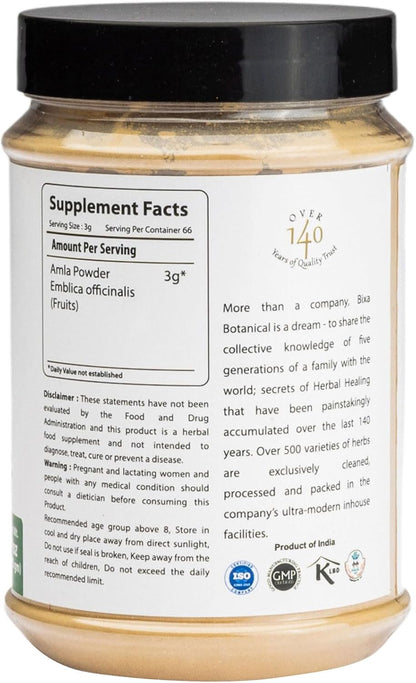 bixa BOTANICAL Polvo de Amla (Amalaki) - Grosella India - Rico en Vitamina C Natural - 200g – Image 2