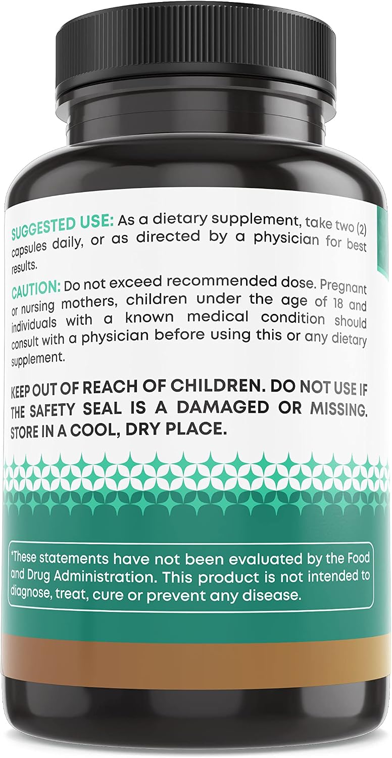 Ancient Bliss Organic Irish Sea Moss Pills - Dr Sebi Wildcrafted Seamoss Capsules | Thyroid, Healthy Skin & Gut Support | 120 Capsules