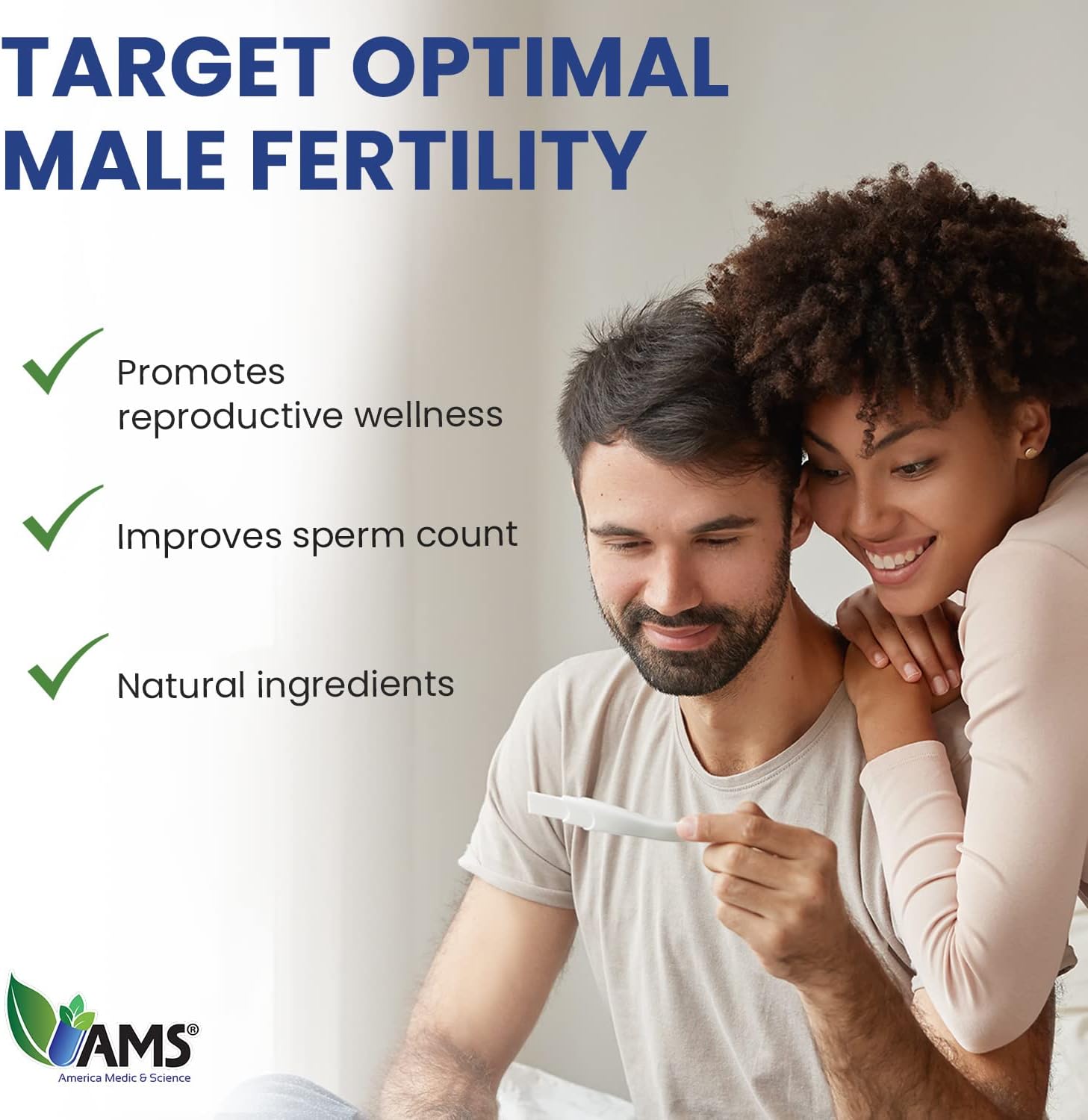 America Medic & Science Sperm Count Max (60 Cápsulas) - Suplemento de Fertilidad Masculina