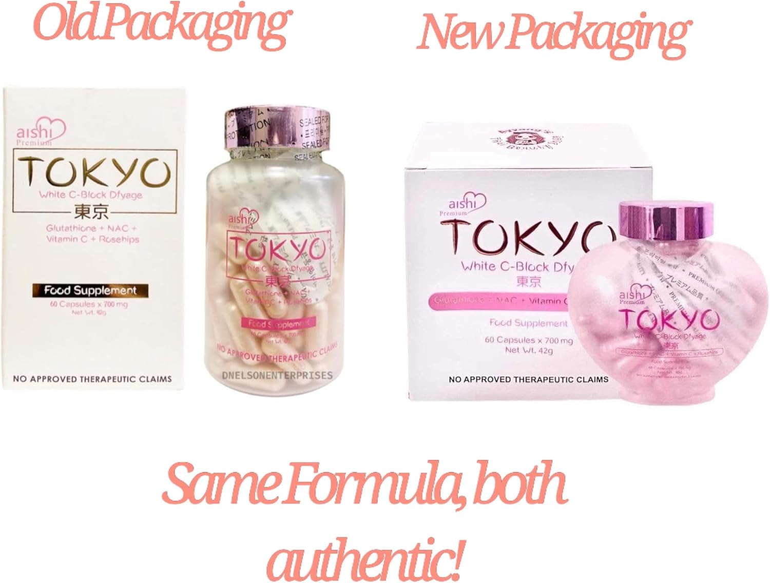 Tokyo White C-Block Dyfage Glutathione, 60 Cápsulas