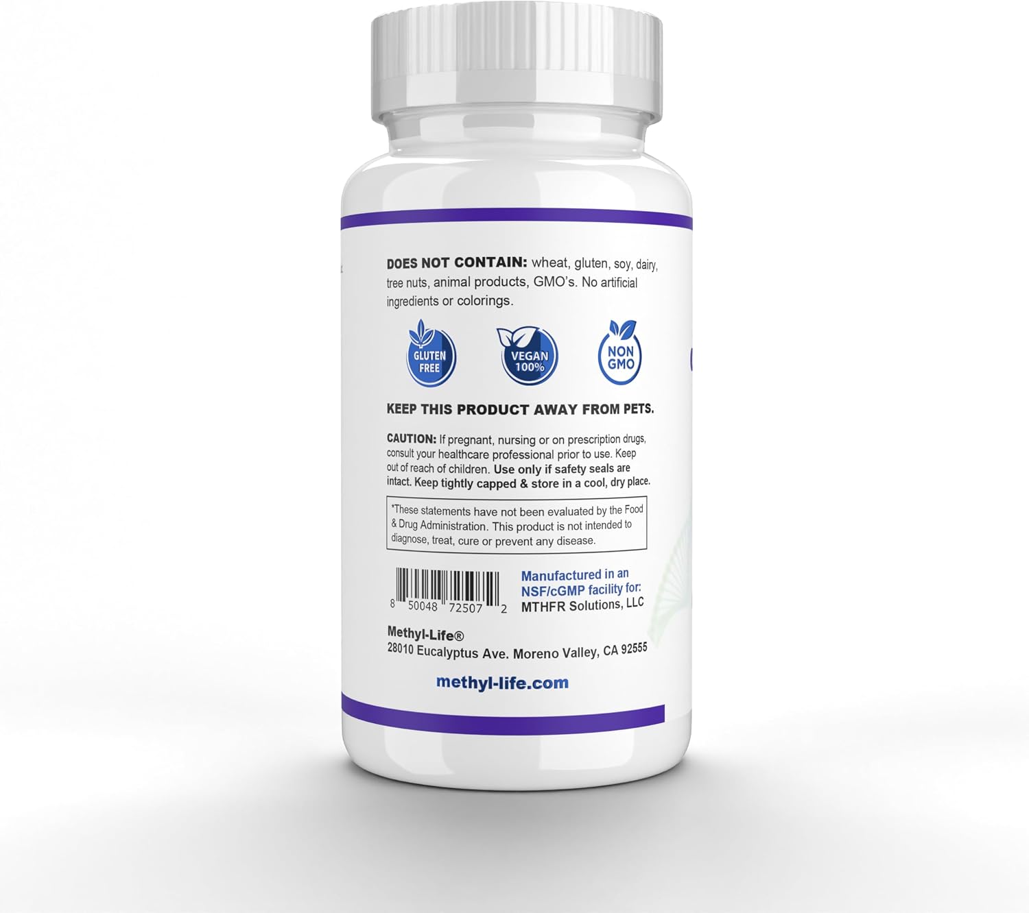 Methyl-Life® B12 Complete – 5000 mcg Metilcobalamina + Hidroxi B12 + Adenosilcobalamina | Vegano, Non-GMO, Sin Gluten | 90 Comprimidos Masticables